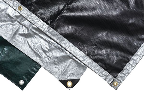 Tarp, 12 x 24 ft, 12 mil, Polyethylene, Heavy Duty, Silver/Black