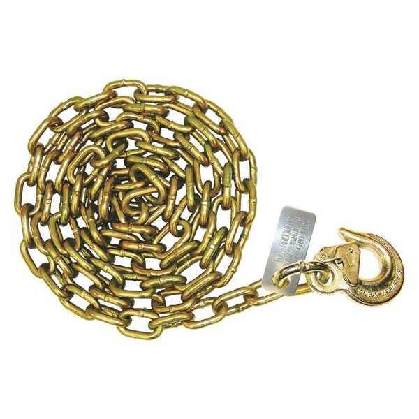 G70 Latched Hook Chain w/Plain End, 12'L