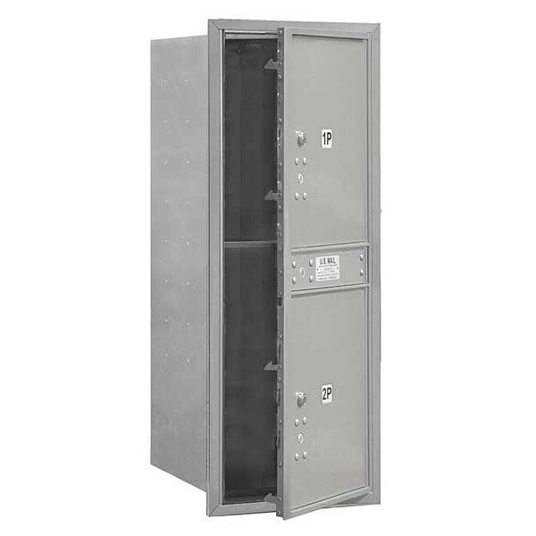 4C Standard Horizontal MailBox, Aluminum, Powder Coated, 2 Doors, Recessed