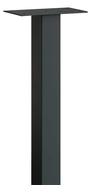 Pedestal, Black, Powder Coated, In Ground, Mail Chest