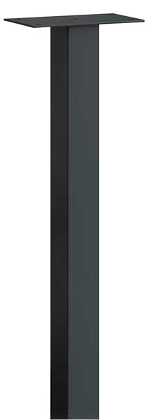 Standard Post, Black, Powder Coated, In Ground, -