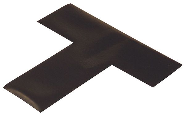 Floor Marking Tape, T, 2In W, 6In L, PK100