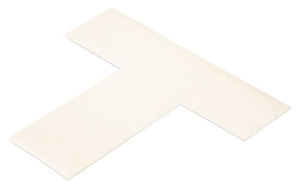 Floor Marking Tape, T, 2In W, 6In L, PK100