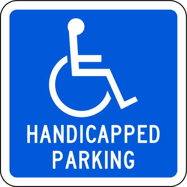 Handicap Parking Sign, 18