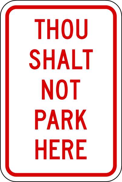 Church Parking Sign, 18