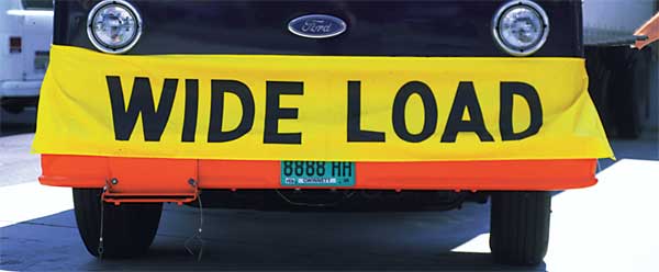 Wide Load Banner, Vinyl, 18
