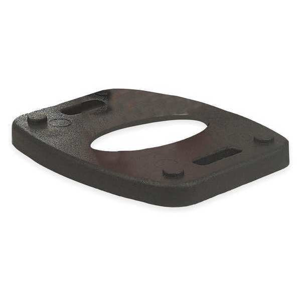 Vertical Panel Base, Rubber, 1 5/16 in H, 22 in L, 18 1/2 in W, Black