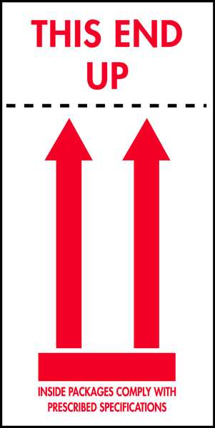Shipping Labels, 4 In. W, 8 In. H, PK50