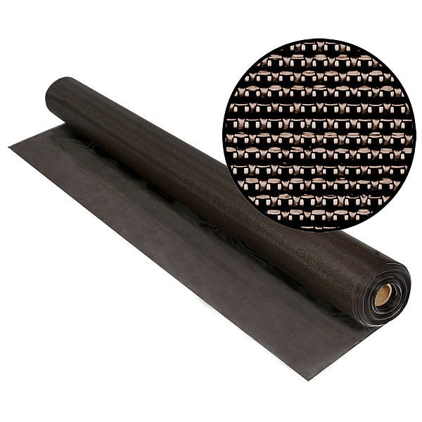 Screen, Vinyl Coated Polyester, 36 in W, 100 ft L, 0.025 in Wire Dia