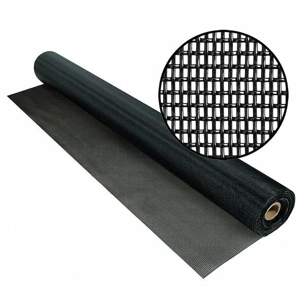 Pet and Insect Door and Window Screen, Vinyl Coated Polyester, 60 in W, 50 ft L, 0.025 in Wire Dia