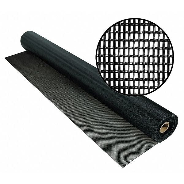Pet and Insect Door and Window Screen, Vinyl Coated Polyester, 36 in W, 50 ft L, 0.025 in Wire Dia