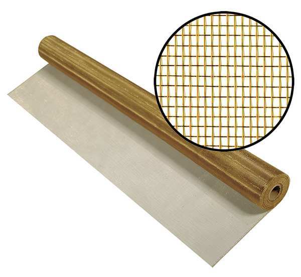 Door and Window Screen, Bronze, 30 in W, 50 ft L, 0.011 in Wire Dia, Bronze