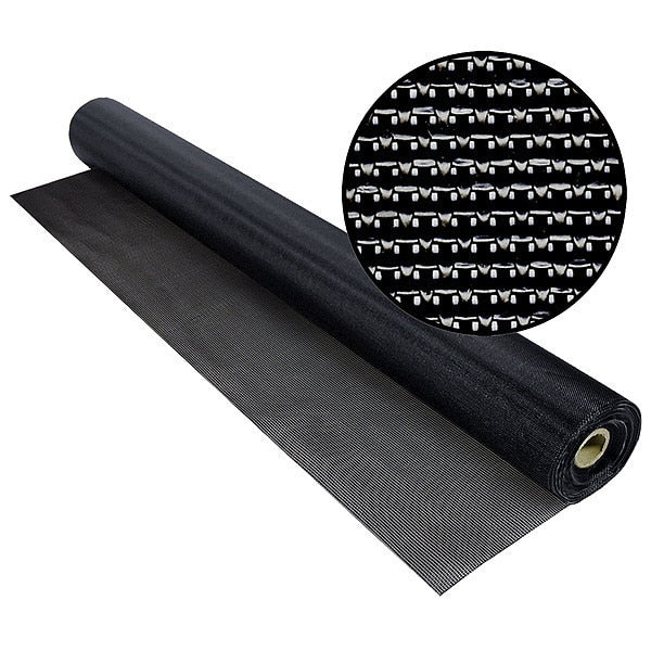 Screen, Vinyl Coated Polyester, 36 in W, 100 ft L, 0.025 in Wire Dia