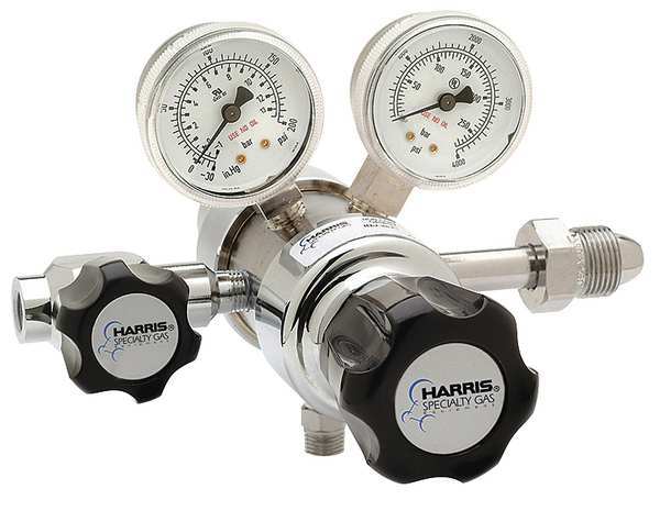 Specialty Gas Regulator, Two Stage, CGA-500, 0 to 125 psi, Use With: Med Gas Mix