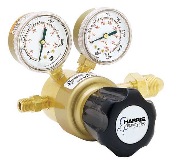 Specialty Gas Regulator, Single Stage, CGA-350, 0 to 15 psi, Use With: Hydrogen, Methane