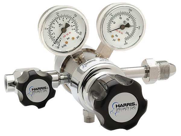 Specialty Gas Regulator, Two Stage, CGA-580, 0 to 50 psi, Use With: Argon, Helium, Nitrogen