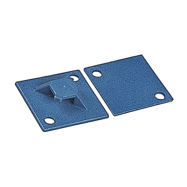 Cable Tie Base, 4-Way, Screw, Blue, PK100