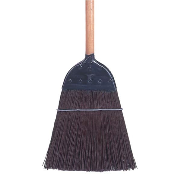12 in Sweep Face Broom, Stiff, Natural, Tan, 55 in L Handle