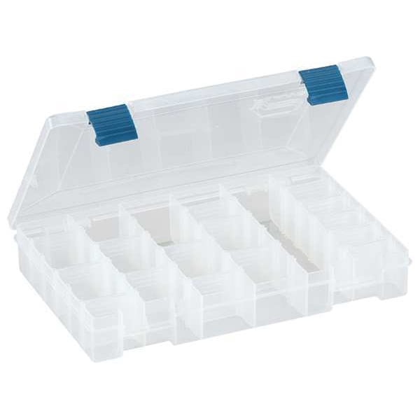 Adjustable Compartment Box with 6 to 21 compartments, Plastic, 1 3/4 in H x 7-1/4 in W
