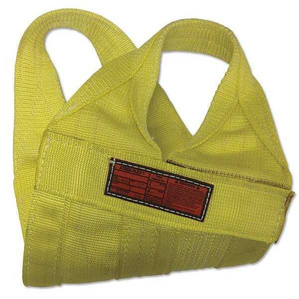 Synthetic Web Sling, Cargo Basket Sling (Wide Body), 6 ft L, 8 in W, Nylon, Yellow