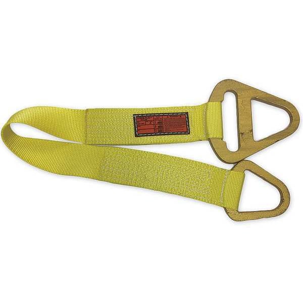 Synthetic Web Sling, Triangle and Choker, 14 ft L, 3 in W, Nylon, Yellow