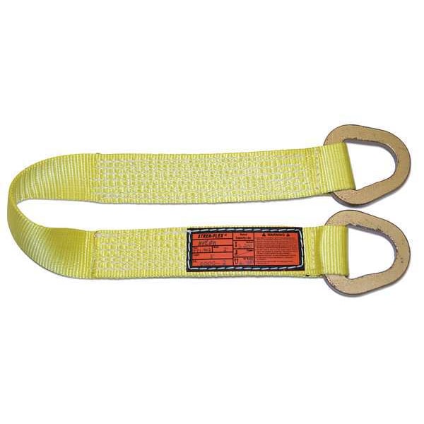 Synthetic Web Sling, Triangle and Triangle, 3 ft L, 3 in W, Nylon, Yellow