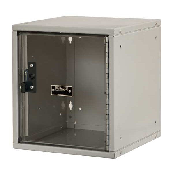 Box Locker, 11 5/16 in W, 12 in D, 12 11/16 in H, (1) Tier, (1) Wide, Light Gray