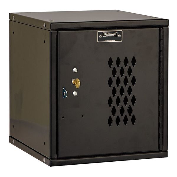 Box Locker, 11 5/16 in W, 12 in D, 12 11/16 in H, (1) Tier, (1) Wide, Black