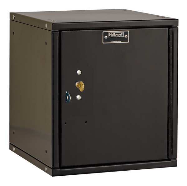 Box Locker, 11 5/16 in W, 12 in D, 12 11/16 in H, (1) Tier, (1) Wide, Black