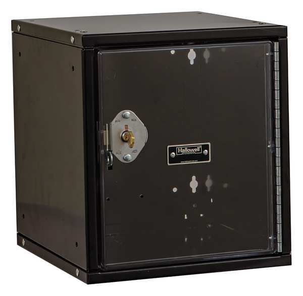 Box Locker, 11 5/16 in W, 12 in D, 12 11/16 in H, (1) Tier, (1) Wide, Black