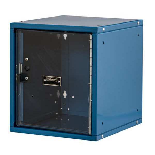 Box Locker, 11 5/16 in W, 12 in D, 12 11/16 in H, (1) Tier, (1) Wide, Blue
