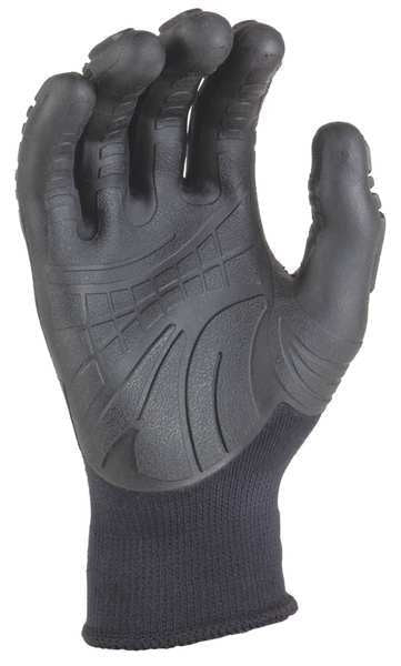Coated Gloves, Black, Seamless Knit