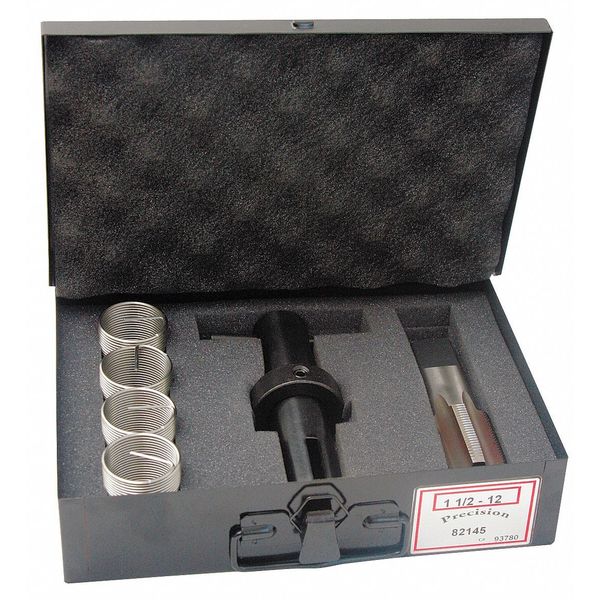 Free-Running Helical Insert Repair Kit, Helical Inserts, M36-3.00, Plain Stainless Steel, 6 Inserts