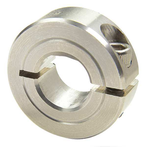 Shaft Collar, D-Bore, 1Pc, 1/4 In, 303 SS