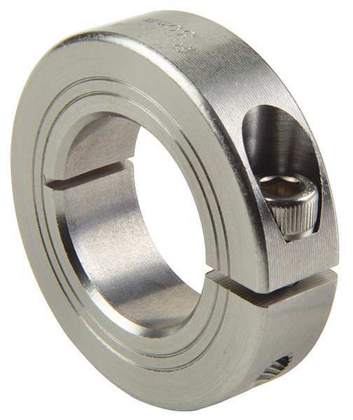 Shaft Collar, Clamp, 1Pc, 1-3/16 In, 316 SS
