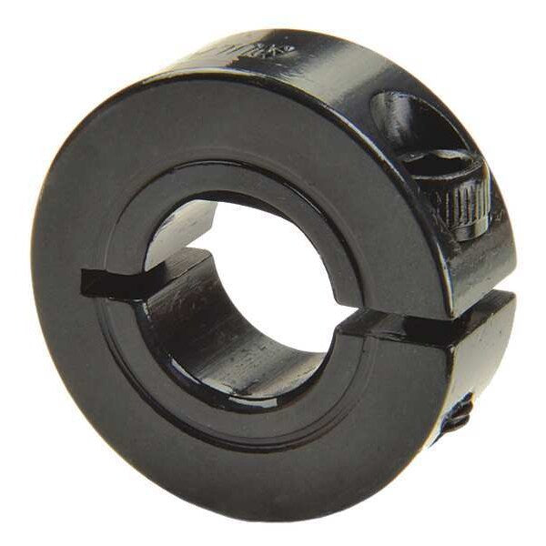 Shaft Collar, D-Bore, 1Pc, 1/2 In, Steel