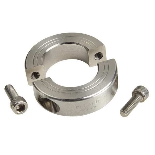 Shaft Collar, Clamp, 2Pc, 1-1/8 In, 303 SS