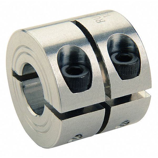 Shaft Collar, Clamp, 1Pc, 3/16 In, Alum