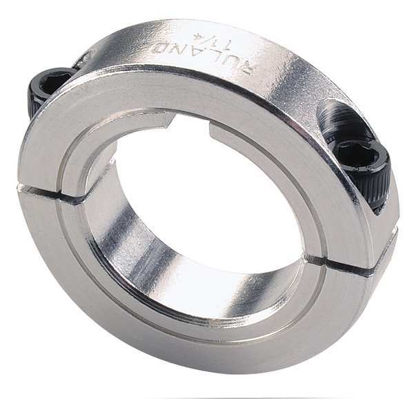 Shaft Collar, Clamp, 2Pc, 5/8 In, Alum