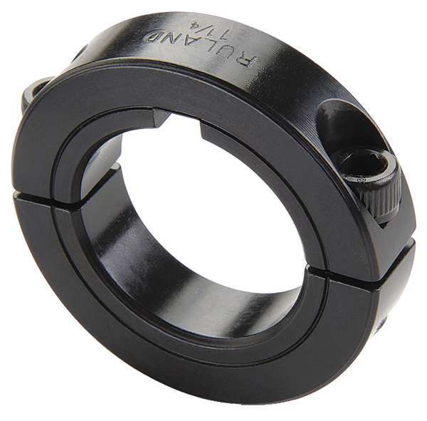 Shaft Collar, Clamp, 2Pc, 1-1/4 In, Steel