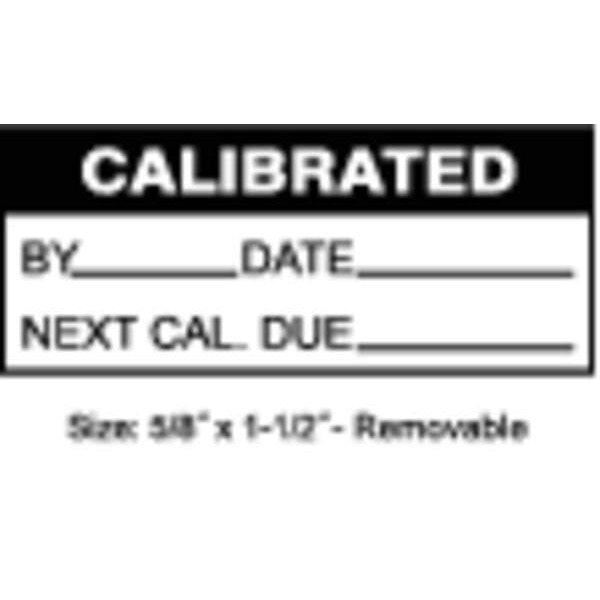 Calibration Label, ENG, Black/White, PK350, TCR-22132