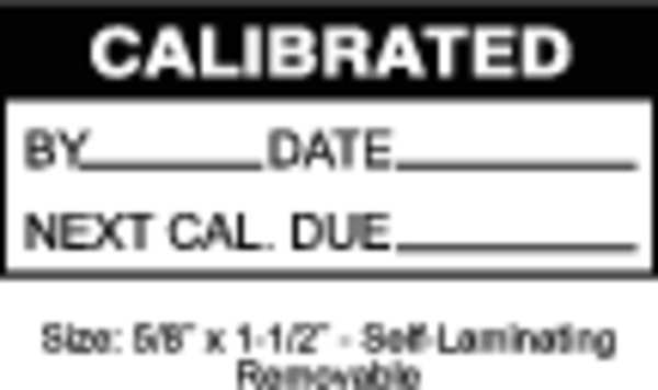 Calibration Label, ENG, Black/White, PK350, TCRSL2-22132