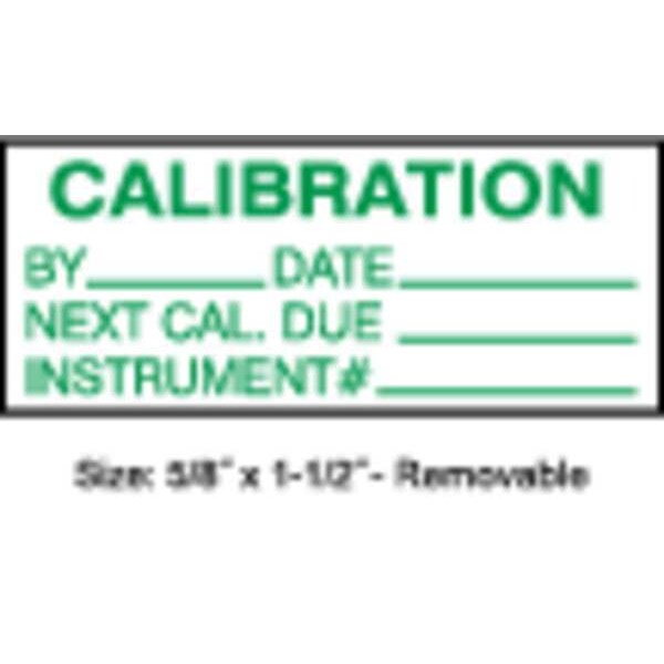 Calibration Label, ENG, Green/White, PK350, TCR-22133