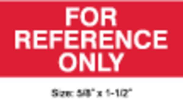Calibration Label, ENG, White/Red, PK350