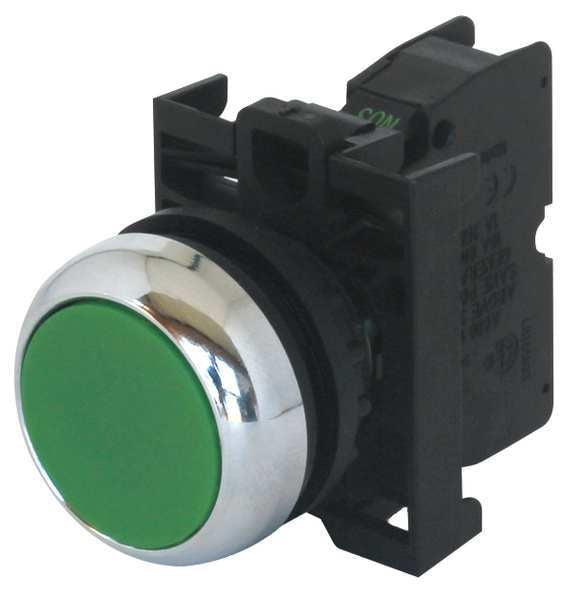 Non-Illuminated Push Button, 22 mm, 1NO, Green