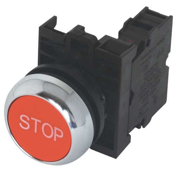 Non-Illuminated Push Button, 22 mm, 1NC, Red