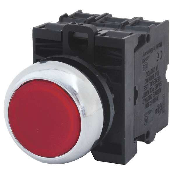 Illuminated Push Button, 22 mm, 1NO/1NC, Red