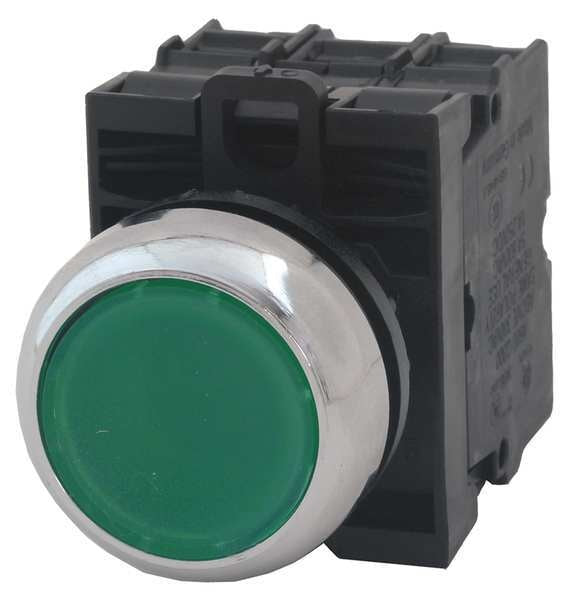 Illuminated Push Button, 22 mm, 2NO, Green