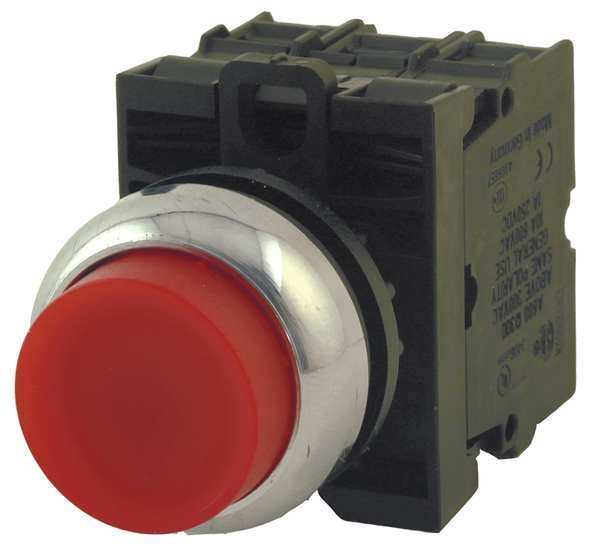 Illuminated Push Button, 22 mm, 1NO/1NC, Red