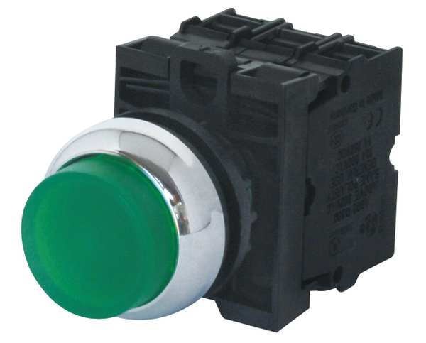 Illuminated Push Button, 22mm, Green